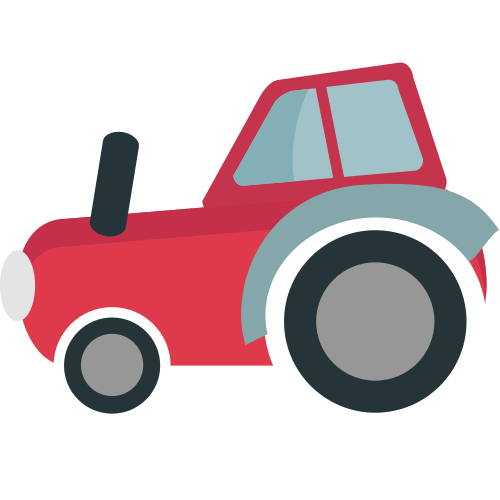 Tractor as drawn by JoyPixels in 1.0
