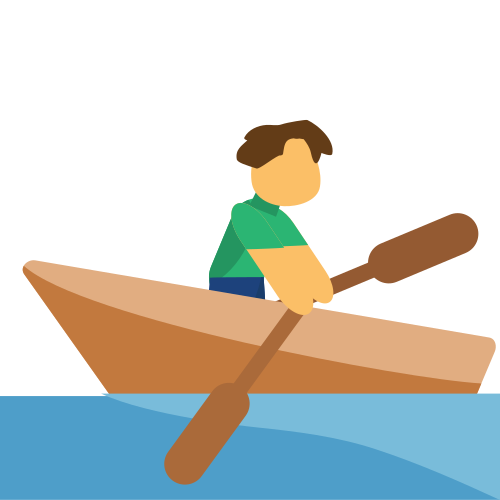 Person Rowing Boat, the previous design