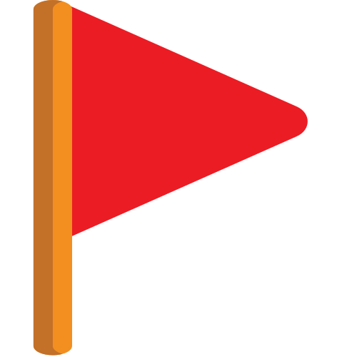 Triangular Flag as drawn by JoyPixels in 1.0