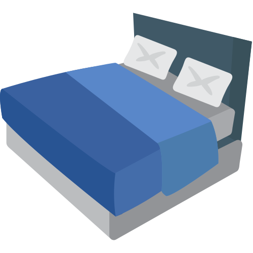 Bed as drawn by JoyPixels in 1.0