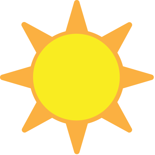 Sun as drawn by JoyPixels in 1.0