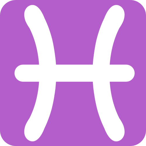 Pisces as drawn by JoyPixels in 1.0