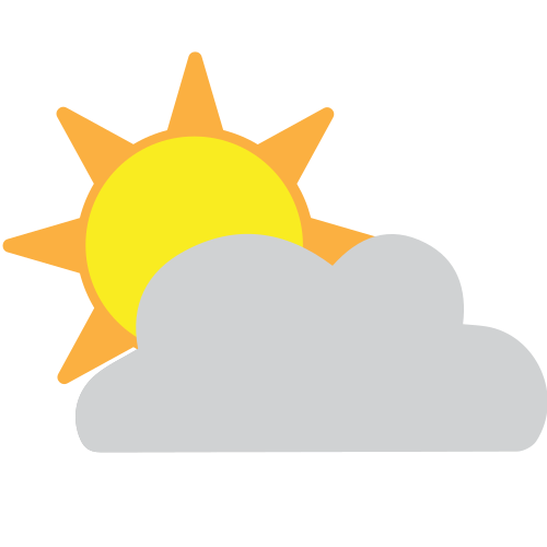 Sonne Hinter Wolke as drawn by JoyPixels in 1.0