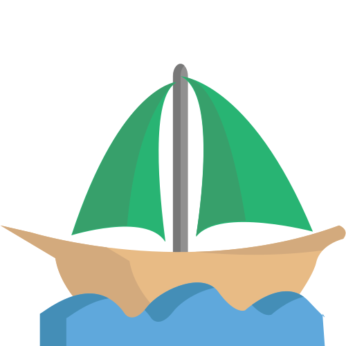 Sailboat as drawn by JoyPixels in 1.0