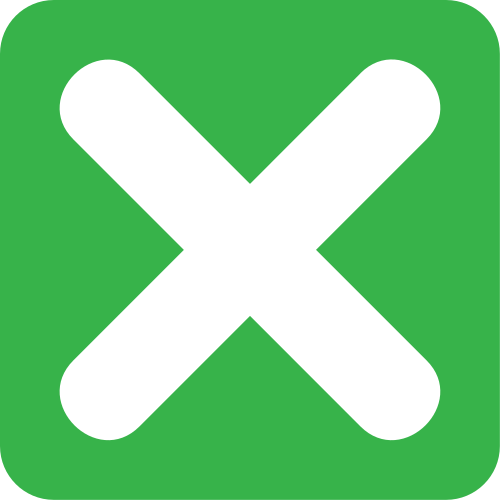 Cross Mark Button as drawn by JoyPixels in 1.0