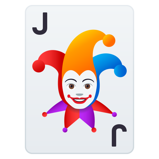 Joker as drawn by JoyPixels in 10.0