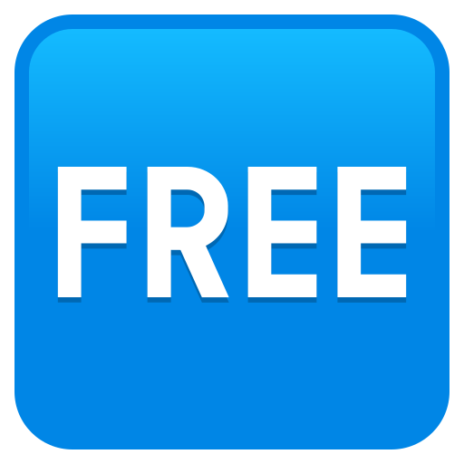 Pulsante FREE as drawn by JoyPixels in 10.0