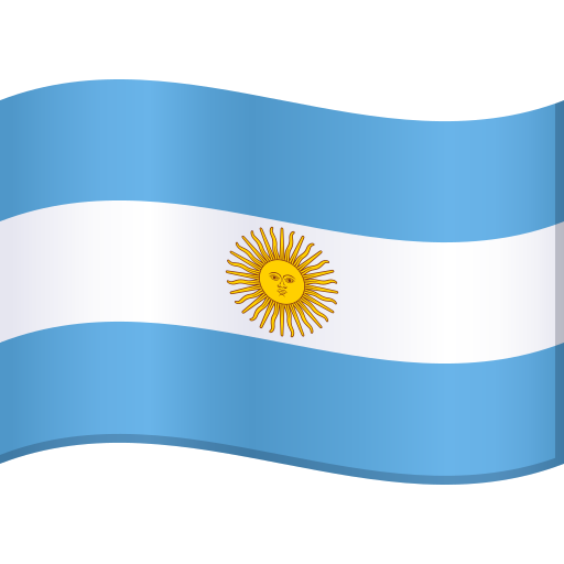 Flag: Argentina as drawn by JoyPixels in 10.0