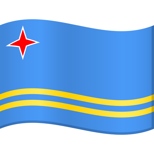 Flag: Aruba as drawn by JoyPixels in 10.0