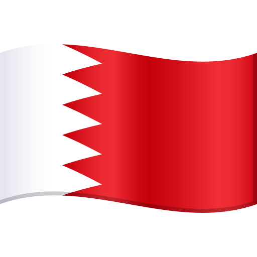 Flag: Bahrain as drawn by JoyPixels in 10.0