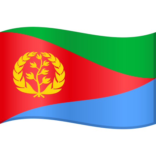 Flag: Eritrea as drawn by JoyPixels in 10.0