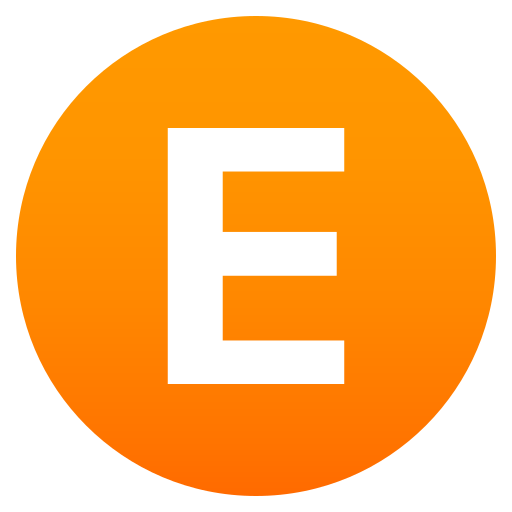 Regional Indicator Symbol Letter E as drawn by JoyPixels in 10.0