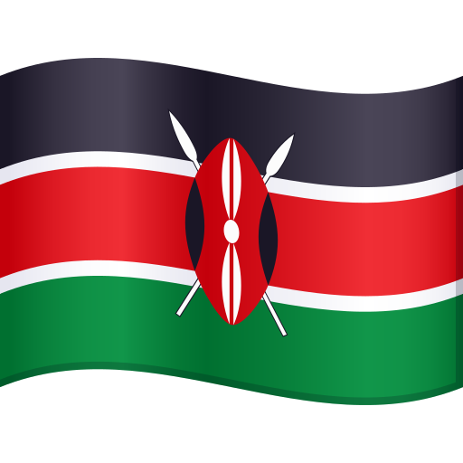 Flag: Kenya as drawn by JoyPixels in 10.0