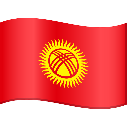Flag: Kyrgyzstan as drawn by JoyPixels in 10.0