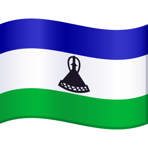 Flag: Lesotho as drawn by JoyPixels in 10.0