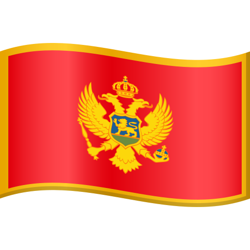Flag: Montenegro as drawn by JoyPixels in 10.0