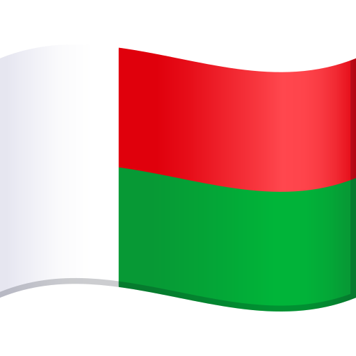 Flag: Madagascar as drawn by JoyPixels in 10.0