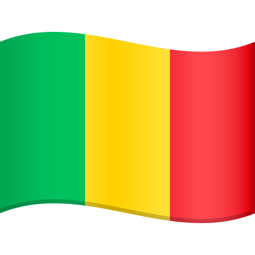 Flag: Mali as drawn by JoyPixels in 10.0
