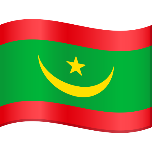 Flag: Mauritania as drawn by JoyPixels in 10.0