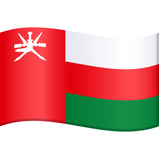 Flag: Oman as drawn by JoyPixels in 10.0