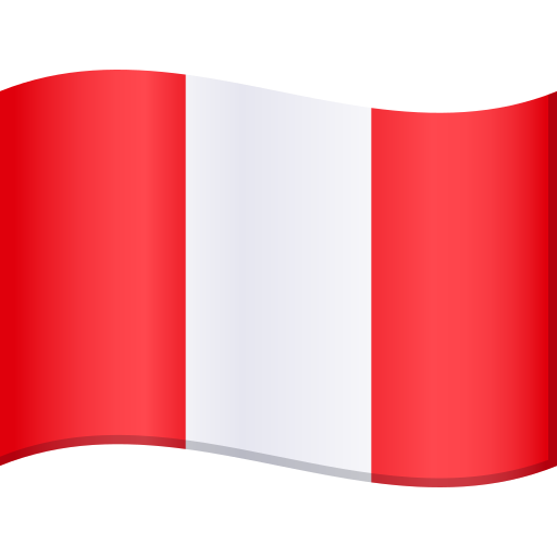 Flag: Peru as drawn by JoyPixels in 10.0