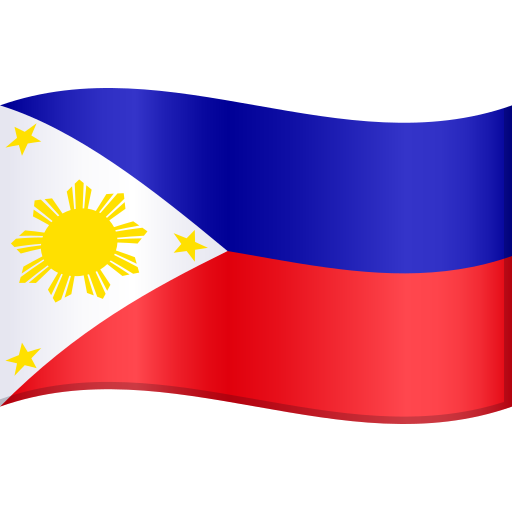 Flag: Philippines as drawn by JoyPixels in 10.0