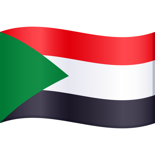 Flag: Sudan as drawn by JoyPixels in 10.0