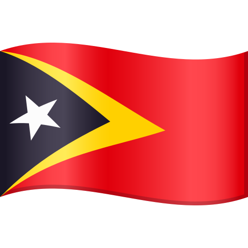 Flag: Timor-Leste as drawn by JoyPixels in 10.0