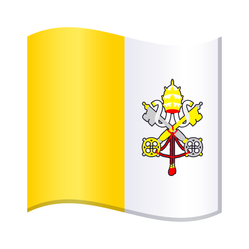 Flag: Vatican City as drawn by JoyPixels in 10.0