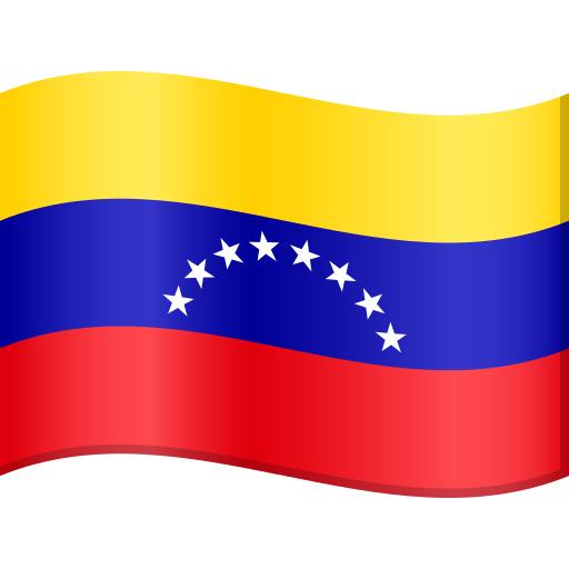 Flag: Venezuela as drawn by JoyPixels in 10.0