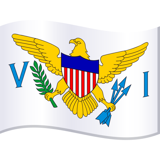 Flag: U.S. Virgin Islands as drawn by JoyPixels in 10.0