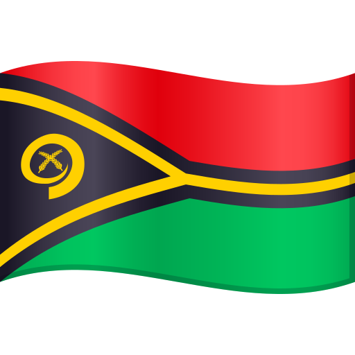 Flag: Vanuatu as drawn by JoyPixels in 10.0