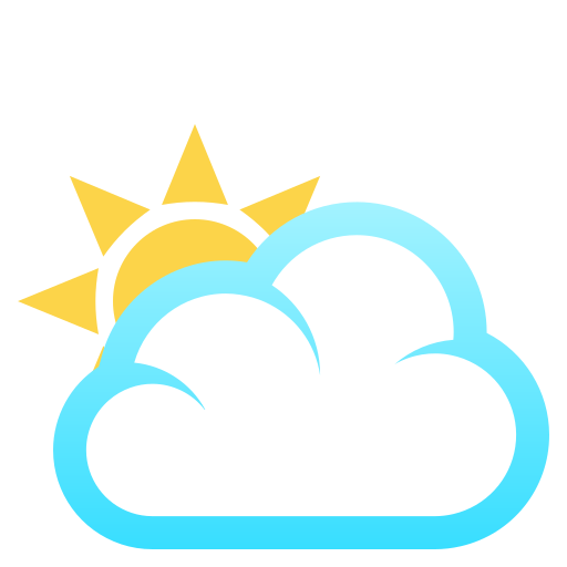 Sun Behind Large Cloud as drawn by JoyPixels in 10.0