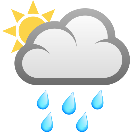Sun Behind Rain Cloud as drawn by JoyPixels in 10.0