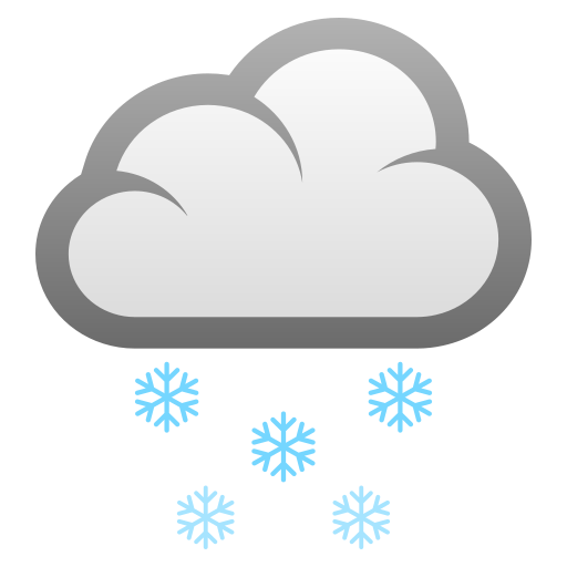 Cloud with Snow as drawn by JoyPixels in 10.0