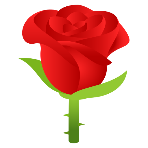 Rose as drawn by JoyPixels in 10.0