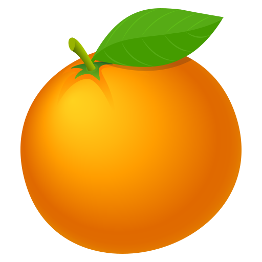 Tangerine as drawn by JoyPixels in 10.0