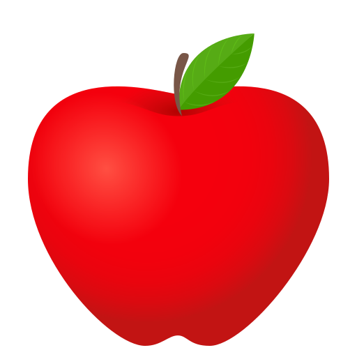 Red Apple as drawn by JoyPixels in 10.0