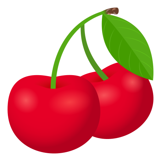 Cherries as drawn by JoyPixels in 10.0
