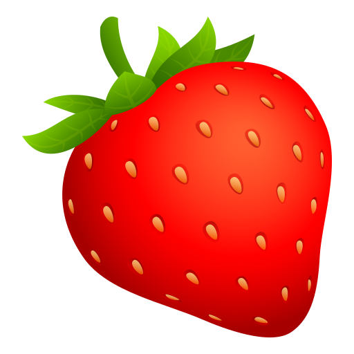 Strawberry as drawn by JoyPixels in 10.0