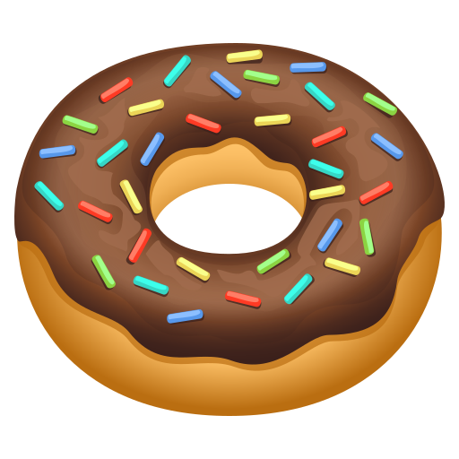 Doughnut as drawn by JoyPixels in 10.0