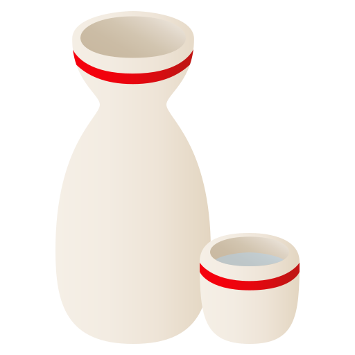 Sake as drawn by JoyPixels in 10.0