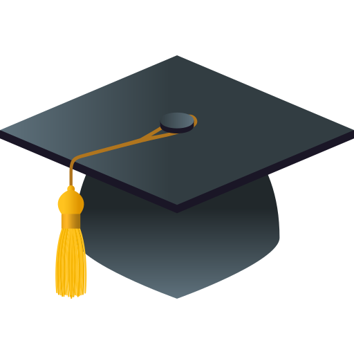 Graduation Cap as drawn by JoyPixels in 10.0