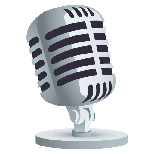Studio Microphone as drawn by JoyPixels in 10.0