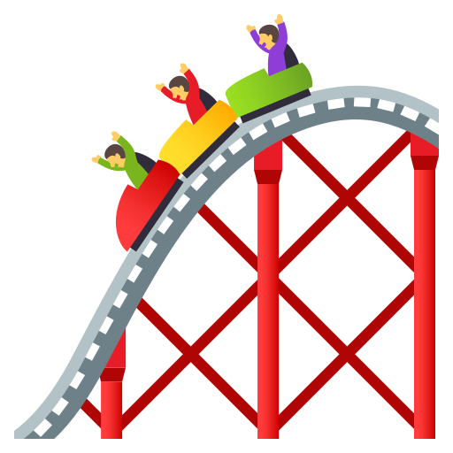Roller Coaster as drawn by JoyPixels in 10.0