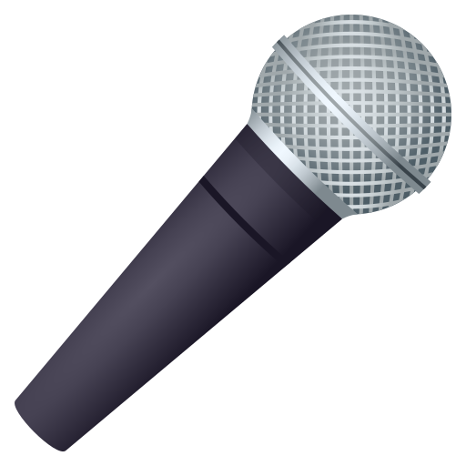 Microphone as drawn by JoyPixels in 10.0