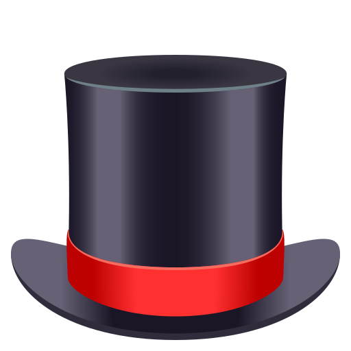 Top Hat as drawn by JoyPixels in 10.0