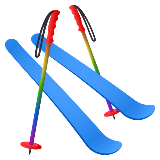 Skis as drawn by JoyPixels in 10.0