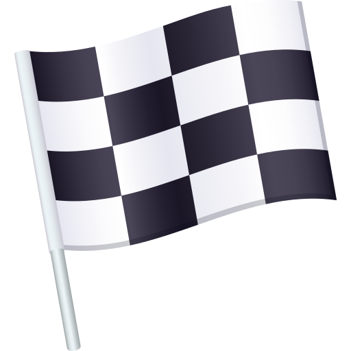 Chequered Flag as drawn by JoyPixels in 10.0