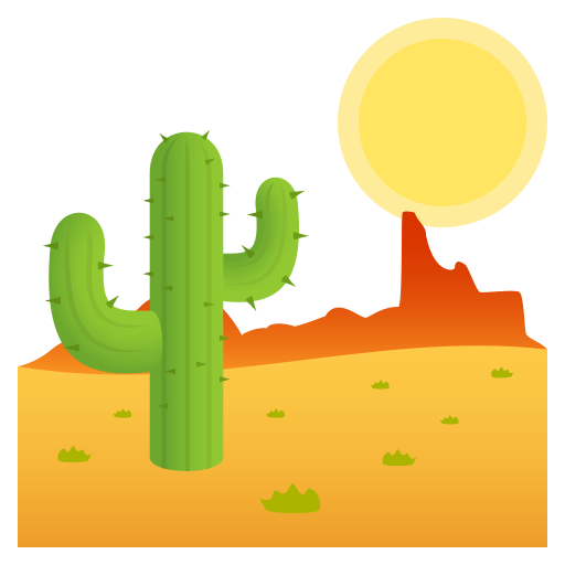 Desert as drawn by JoyPixels in 10.0